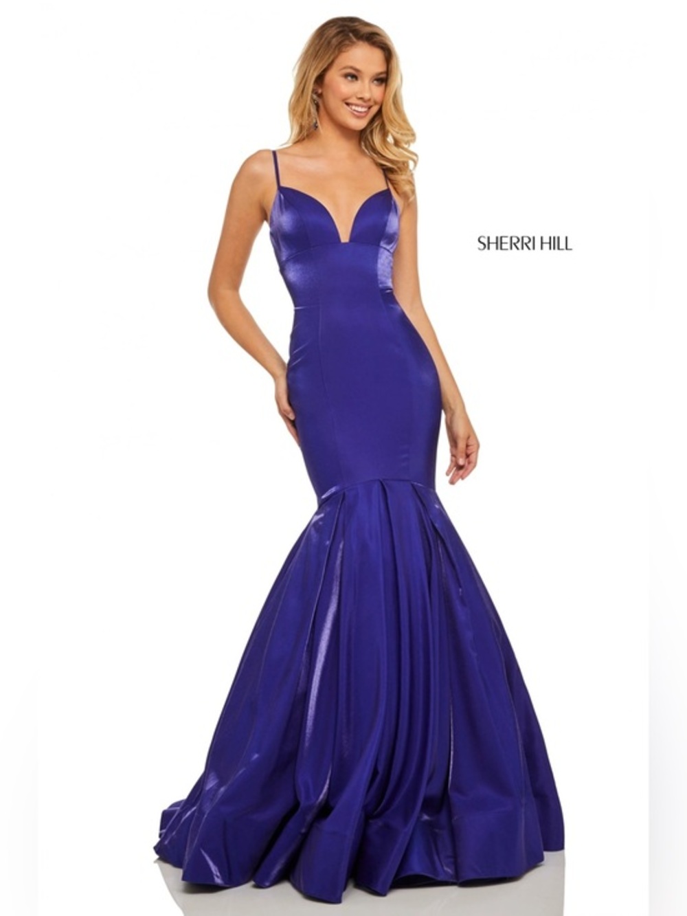 Sherri Hill Royal Style #52696CL Mermaid Formal Gown Size 4